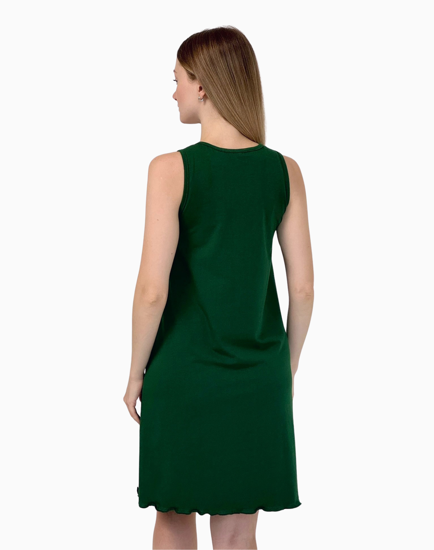 Bowie – koszula do karmienia z napami i wiązaniem – Bottle green (Butelkowa zieleń)