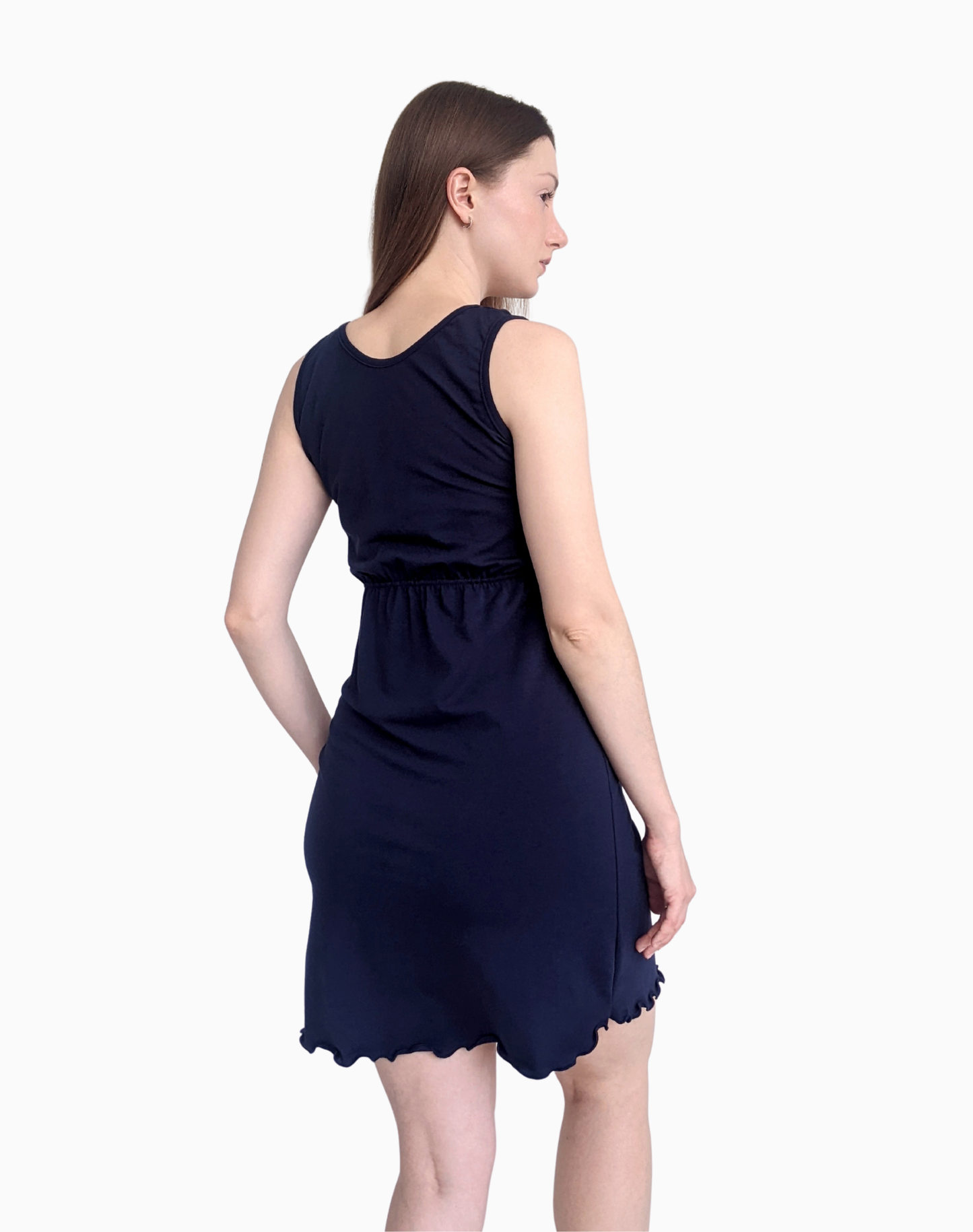 Mila – koszula do karmienia na napy – Midnight navy (Ciemny granat)
