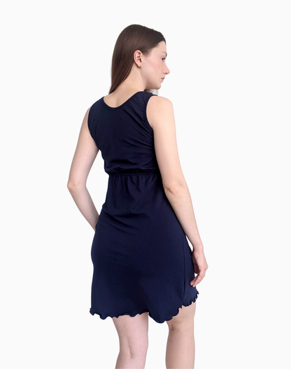 Mila – koszula do karmienia na napy – Midnight navy (Ciemny granat)