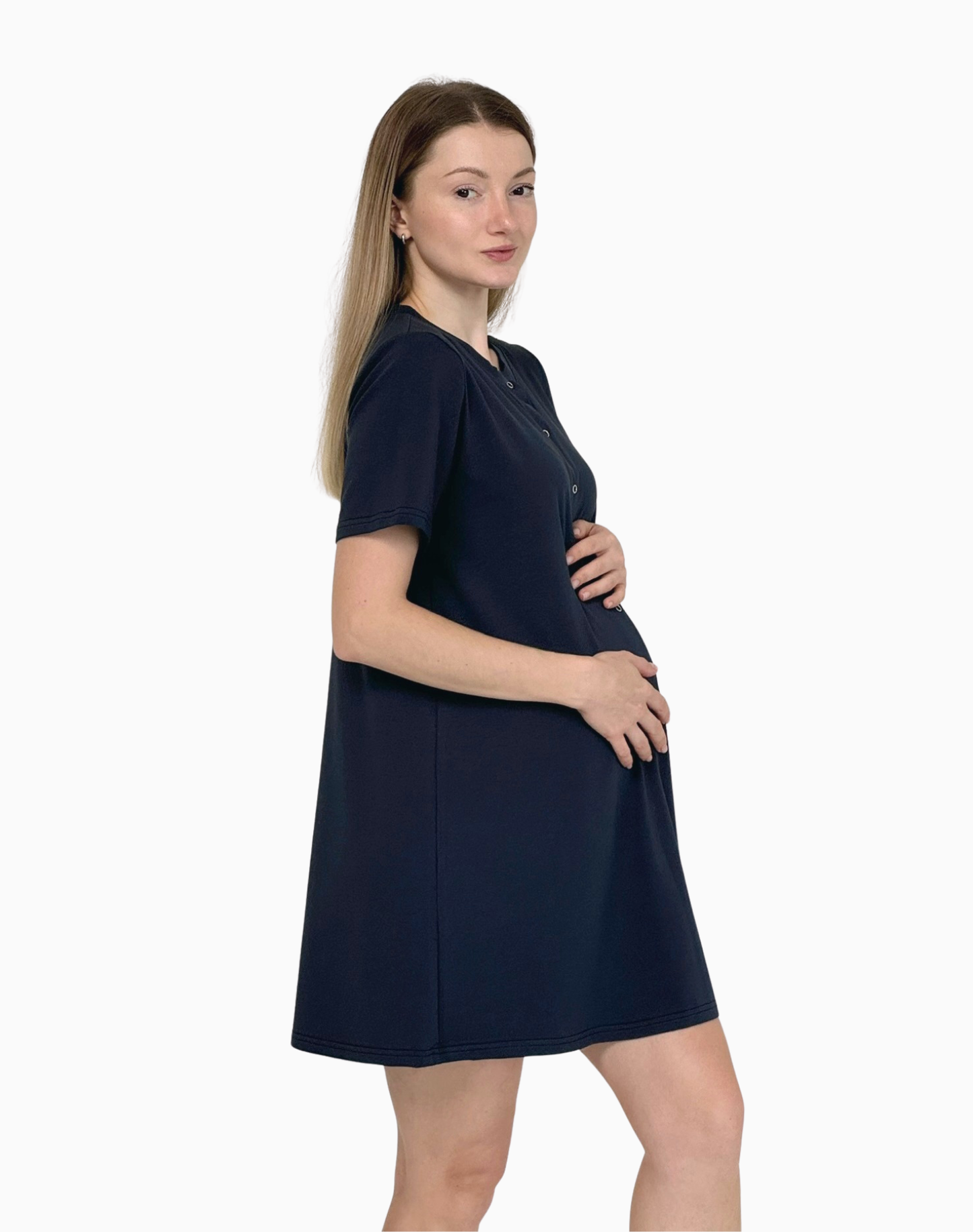 Sonia – koszula do karmienia na napy – Midnight navy (Ciemny Granat)