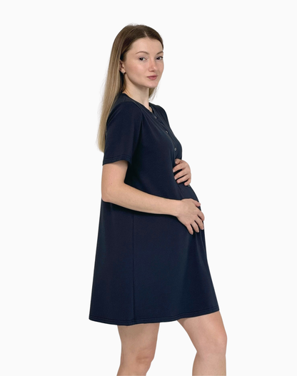 Sonia – koszula do karmienia na napy – Midnight navy (Ciemny Granat)