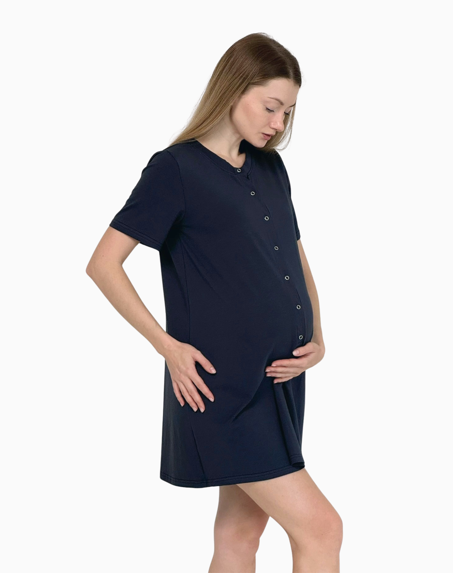Sonia – koszula do karmienia na napy – Midnight navy (Ciemny Granat)
